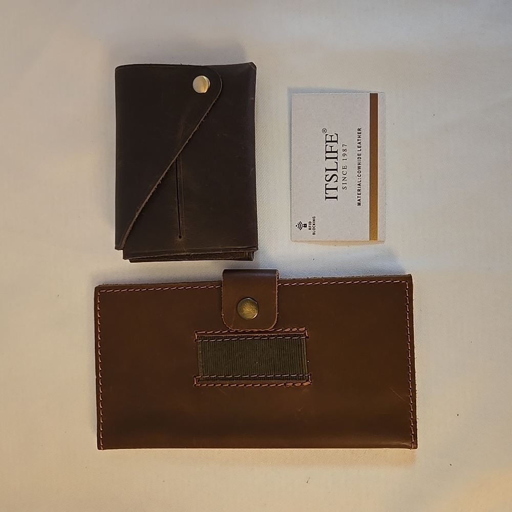 ITSLIFE Dark Brown Leather Wallet